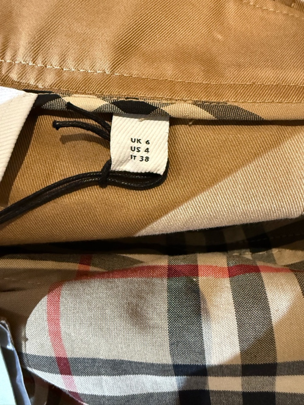 Burberry Camel A-Line Trench Skirt with Belt - Picture 11 of 15